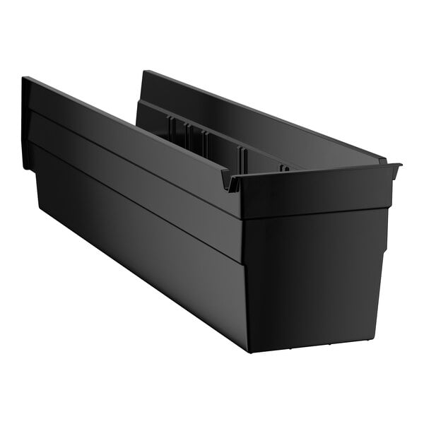 Regency Black Shelf Bin, 17 7/8" x 4 1/8" x 4" - 20/Case