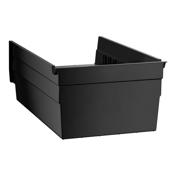 Regency Black Shelf Bin, 11 5/8" x 6 5/8" x 4" - 30/Case