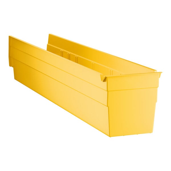 Regency Yellow Shelf Bin, 23 5/8" x 4 1/8" x 4" - 16/Case