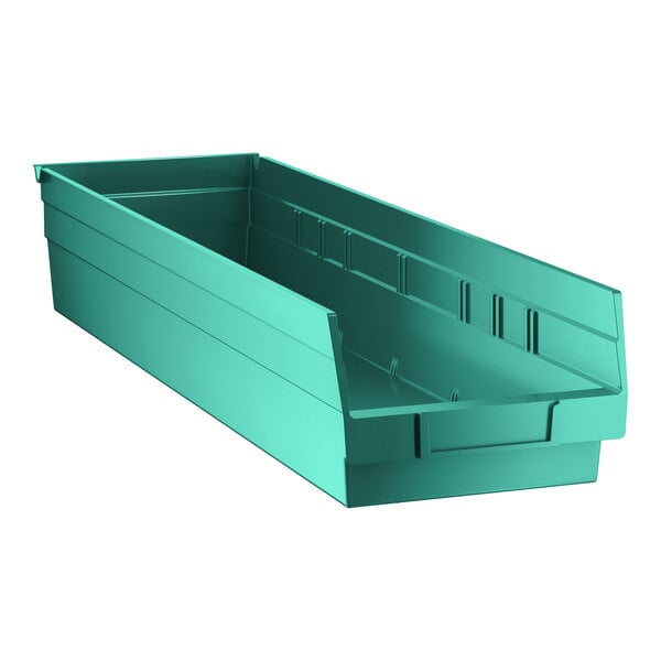 Regency Green Shelf Bin, 23 5/8" x 6 5/8" x 4" - 8/Case