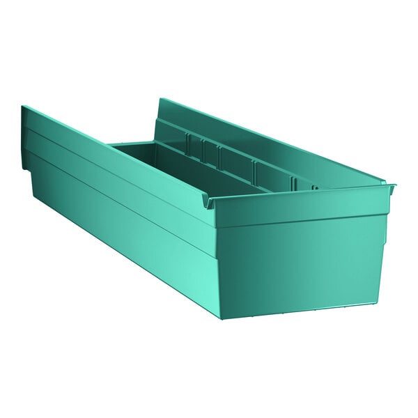Regency Green Shelf Bin, 23 5/8" x 6 5/8" x 4" - 8/Case