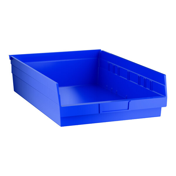 Regency Blue Shelf Bin, 17 7/8" x 11 1/8" x 4" - 8/Case