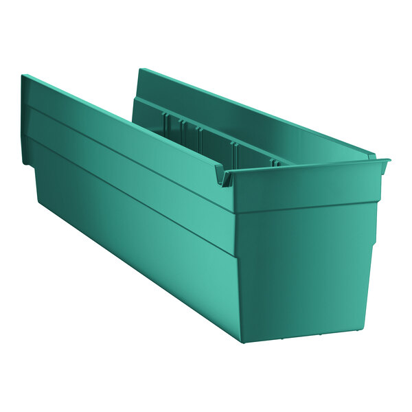 Regency Green Shelf Bin, 17 7/8" x 4 1/8" x 4" - 20/Case