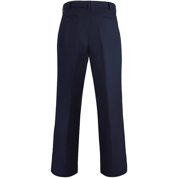 Henry Segal men's navy pleated front suit pants with a buttoned waist.