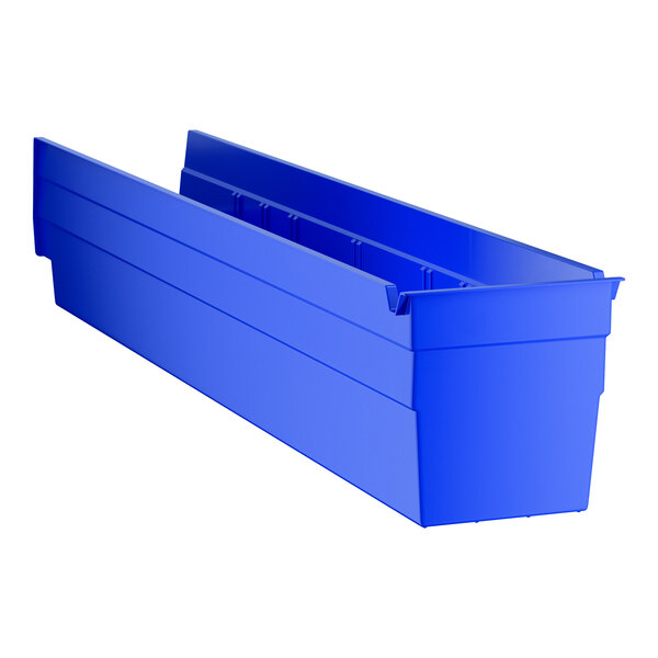 Regency Blue Shelf Bin, 23 5/8" x 4 1/8" x 4" - 16/Case