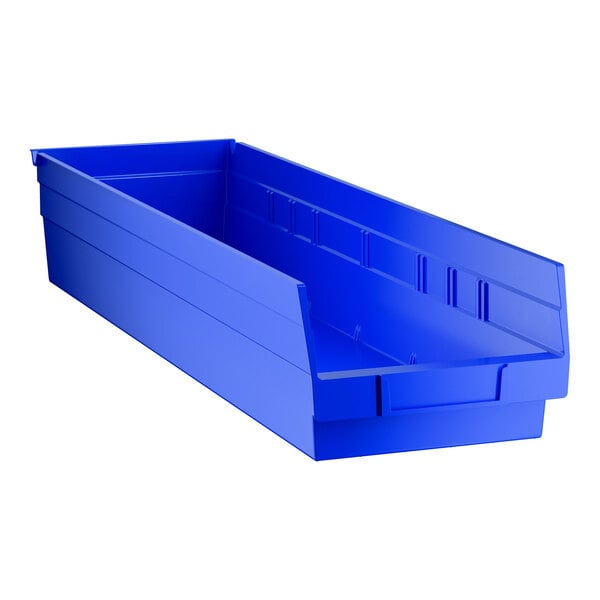 Regency Blue Shelf Bin, 23 5/8" x 6 5/8" x 4" - 8/Case