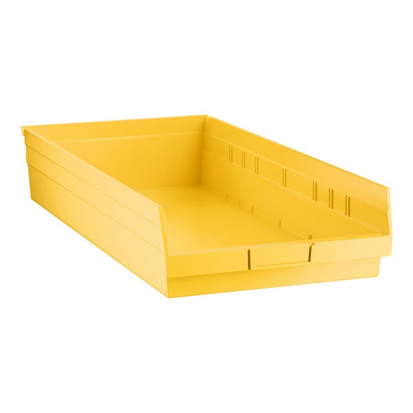 Regency Yellow Shelf Bin, 23 5/8" x 11 1/8" x 4" - 6/Case