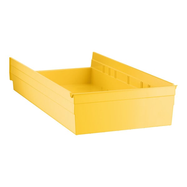 Regency Yellow Shelf Bin, 23 5/8" x 11 1/8" x 4" - 6/Case