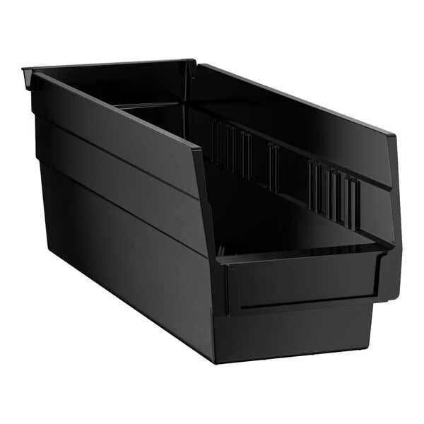 Regency Black Shelf Bin, 11 5/8" x 4 1/8" x 4" - 36/Case