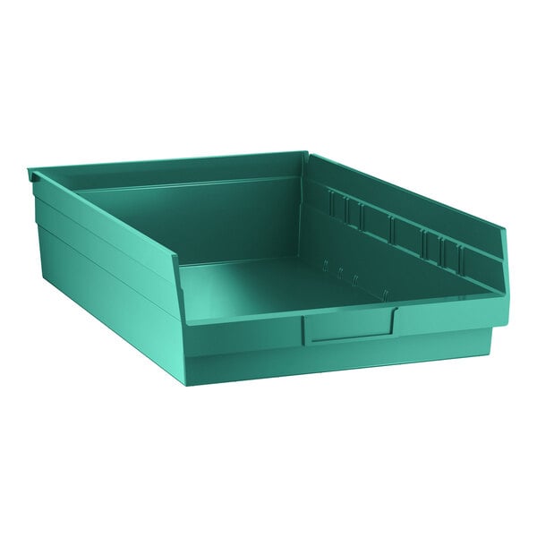 Regency Green Shelf Bin, 17 7/8" x 11 1/8" x 4" - 8/Case