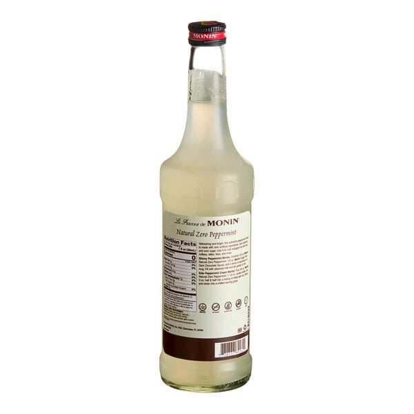 Monin Zero Calorie Natural Peppermint Flavoring Syrup 750 mL
