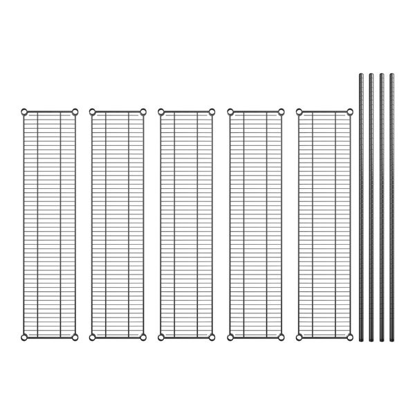 A row of metal rods with a rectangular white paper with black lines.