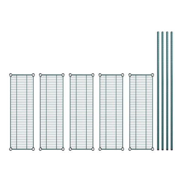 A set of metal bars for Regency shelving.