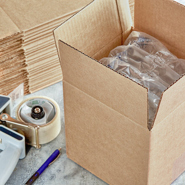 A Lavex corrugated cardboard shipping box.