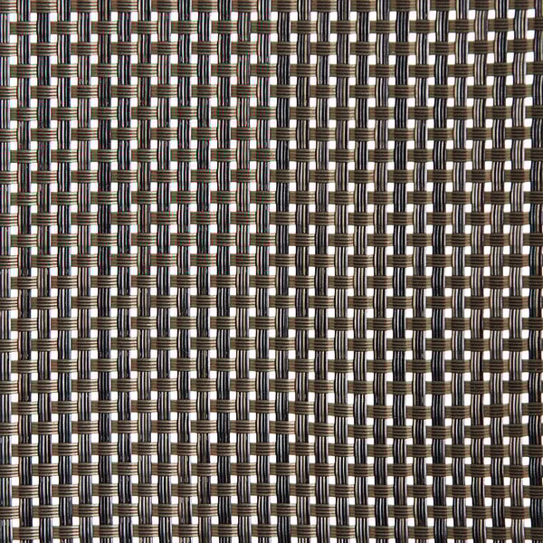 A close up of the woven brown material on a Lancaster Table & Seating French Bistro outdoor side chair.
