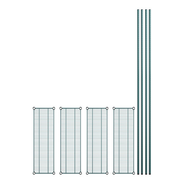 A diagram of several metal bars arranged in a grid.
