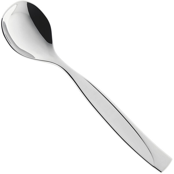 a silver spoon on a white background