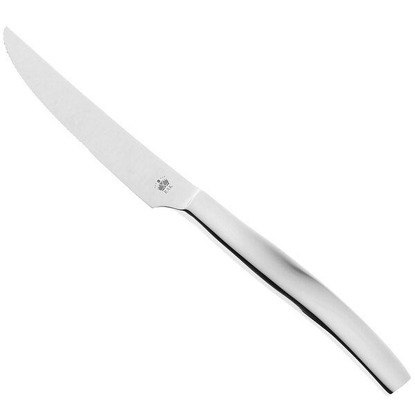 A RAK Porcelain Nabur stainless steel steak knife with a silver handle.