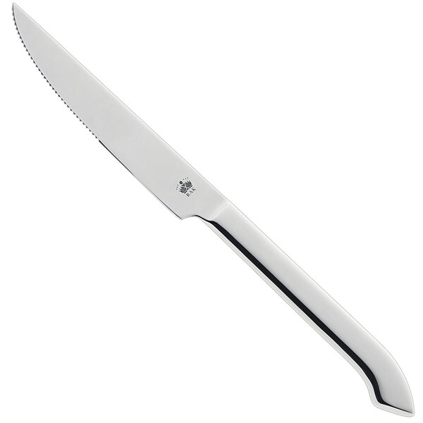 a silver knife with a handle