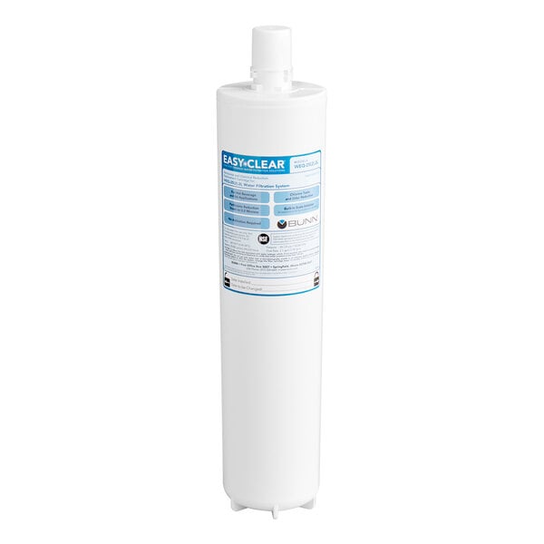 A Bunn water filtration system with a white plastic cap.