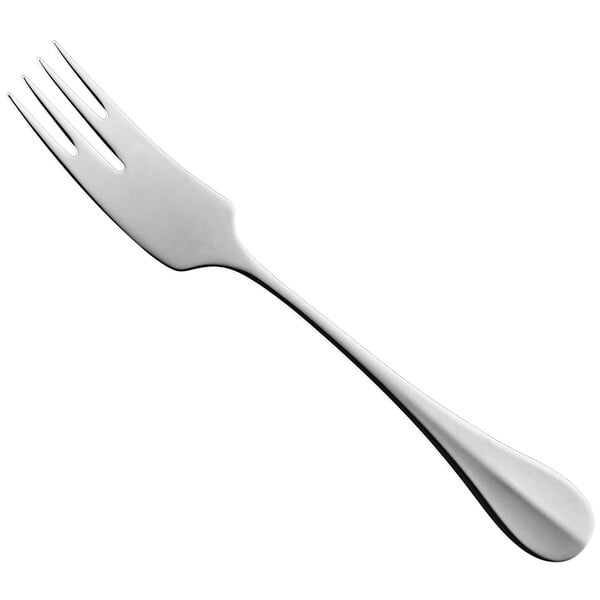 A RAK Porcelain stainless steel fish fork with a silver handle.