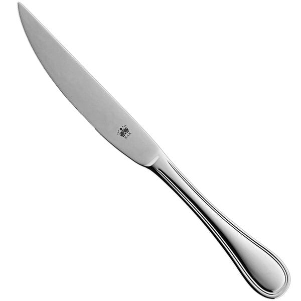 a silver knife with a handle