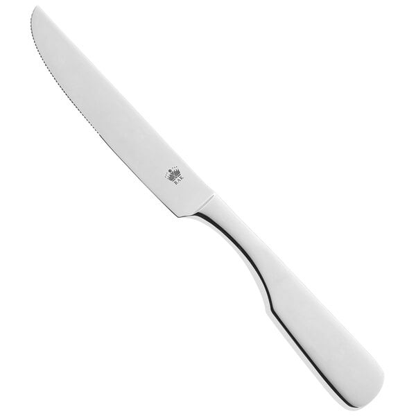 a silver knife with a handle