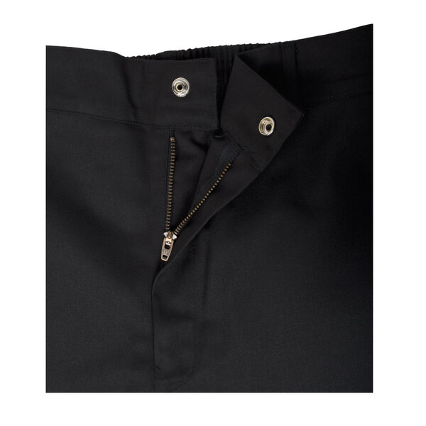 Black Chef Revival chef trousers with a zipper.
