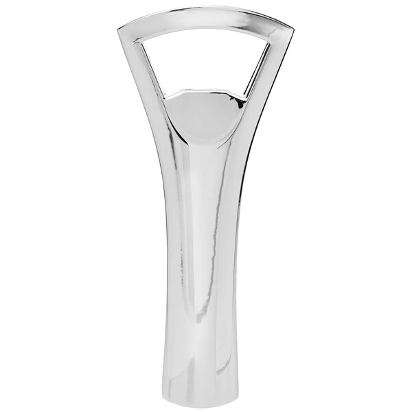 A Franmara silver-plated bottle opener with a flare handle.