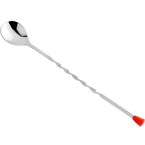 Winco BPS-11 11-Inch Bar Spoon with Red Knob 
