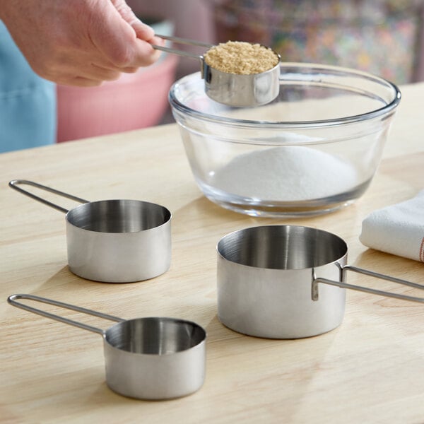 Choice 4-Piece Stainless Steel Measuring Cup Set with Wire Handles