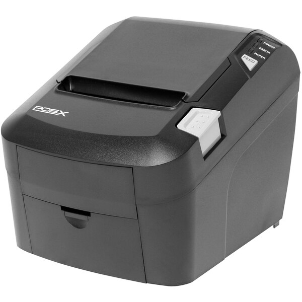 A black POS-X EVO PT3 HiSpeed thermal receipt printer.