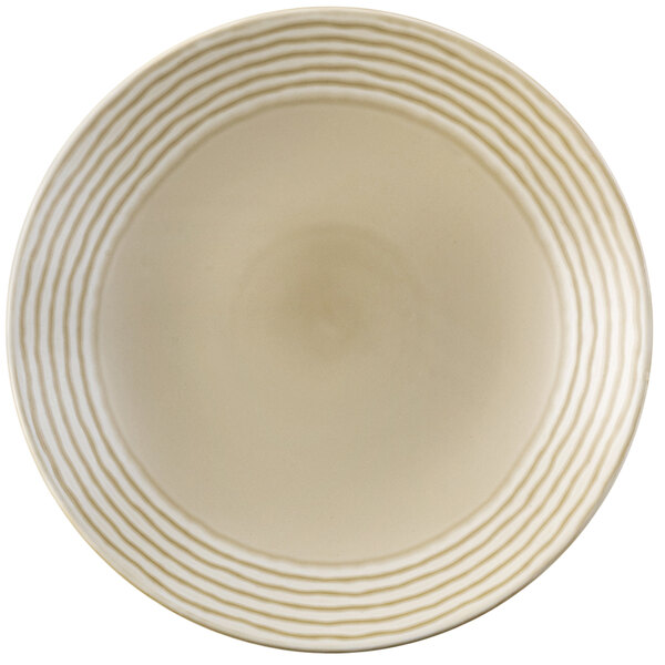 A Dudson Harvest Norse white china plate with an embossed pattern.