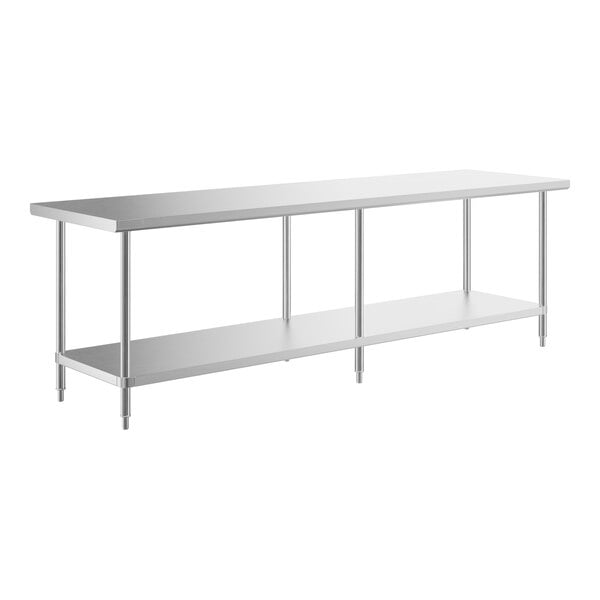 Regency 30" x 108" 16-Gauge 304 Stainless Steel Commercial Work Table with Undershelf