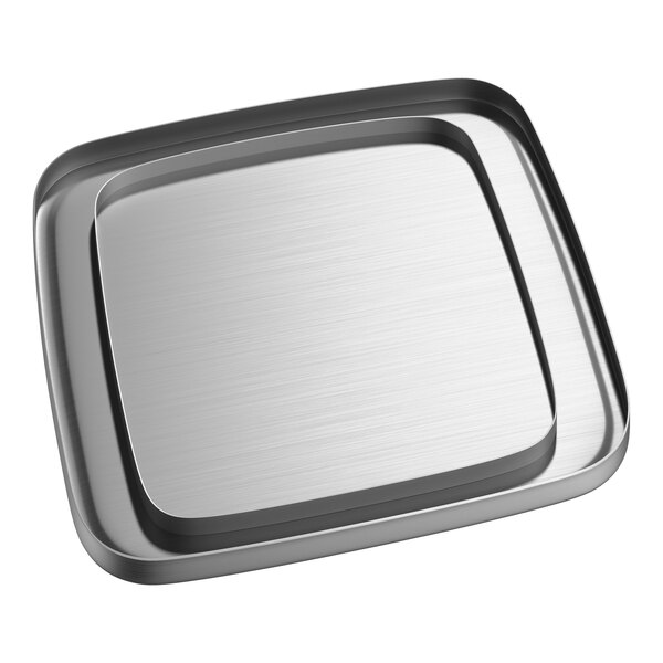 A brushed metal rectangular platform with rounded edges, designed for use with specific AvaTek PC series models.