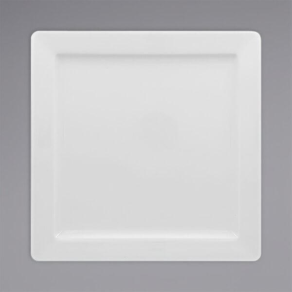 A white square plate.