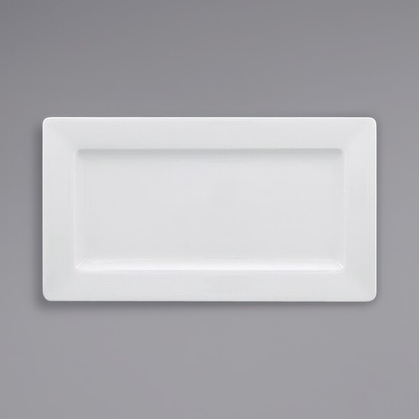 A white rectangular RAK Porcelain Polaris plate.