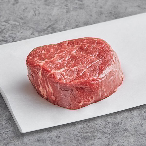 Raw filet mignon steak