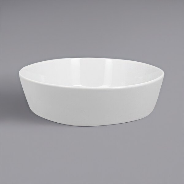 A stackable white RAK Porcelain bowl.