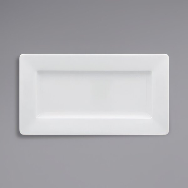 A white rectangular RAK Porcelain Polaris plate.