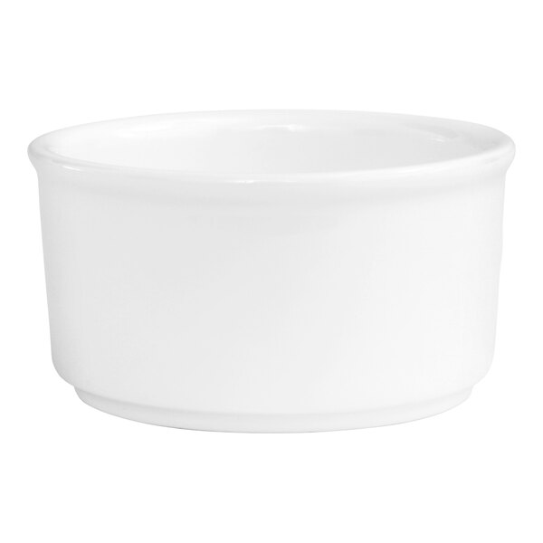 Zwiesel Fortessa Fortaluxe® 2.5 oz. White Porcelain Round Ramekin - 48/Case