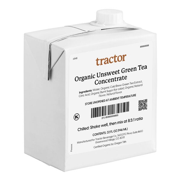 Tractor Beverage Co. Organic Green Tea Beverage 8.5:1 Concentrate 32 fl. oz.