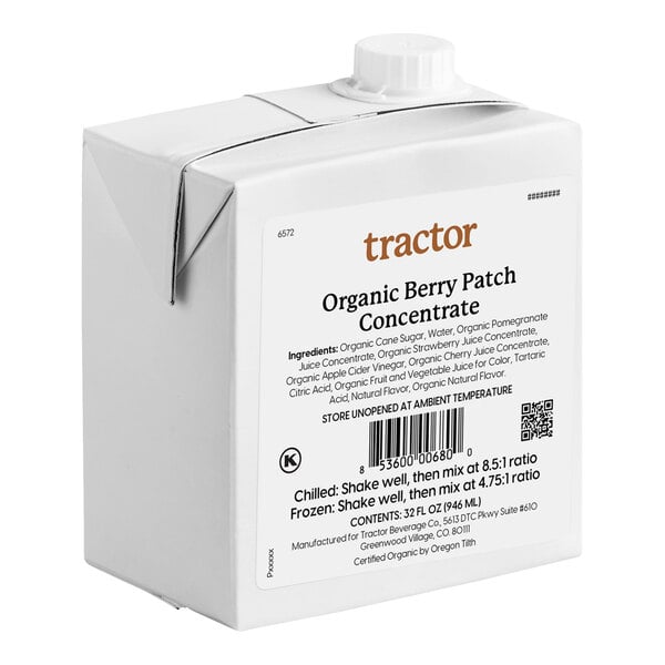 Tractor Beverage Co. Organic Berry Patch Beverage 8.5:1 Concentrate 32 fl. oz.