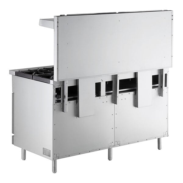 A MainStreet Equipment 10 burner natural gas range with 2 ovens.