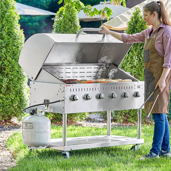 Ingeniører Banquet smal Backyard Pro LPG48RD 48" Stainless Steel Liquid Propane Outdoor Grill With  Roll Dome