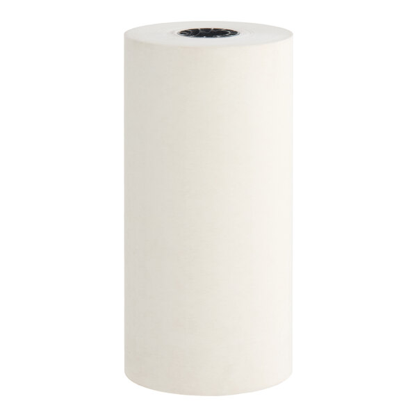 A white thermal cash register POS paper roll.