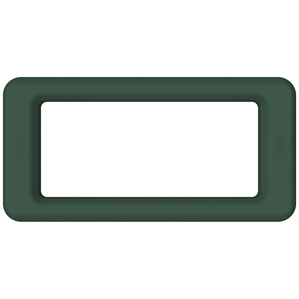 A green rectangular frame with a white background.