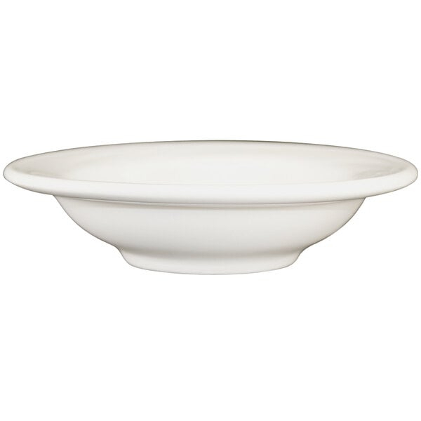 An International Tableware York ivory stoneware fruit bowl with an embossed design.