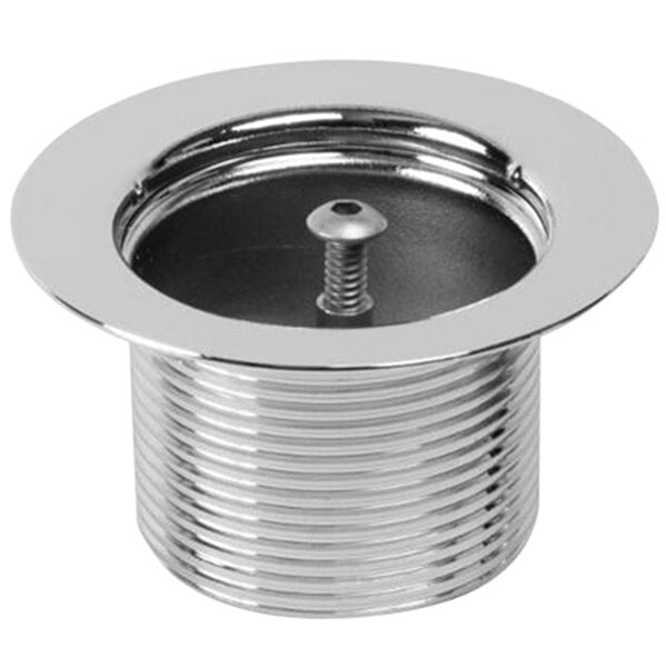 A silver metal Halsey Taylor drain kit with a screw on top.