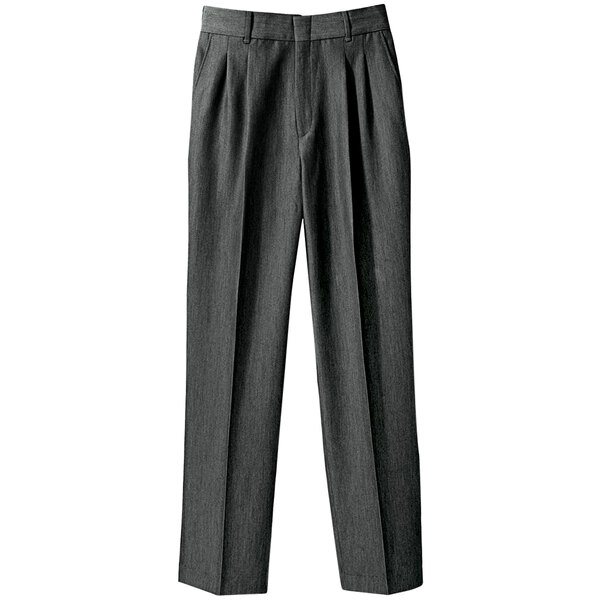 Henry Segal men's gray pleated front suit pants with a buttoned waist.